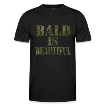 Soldaten Glatzkopf Geschenkidee Bald Is Beautiful - Männer Funktions-T-Shirt - Schwarz - Vorne - AI Model Male 178 dark (178cm)