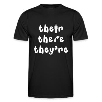 Their There They Are English Grammar - Men's Functional T-Shirt - black - Front - AI Model Male 178 dark (178cm)