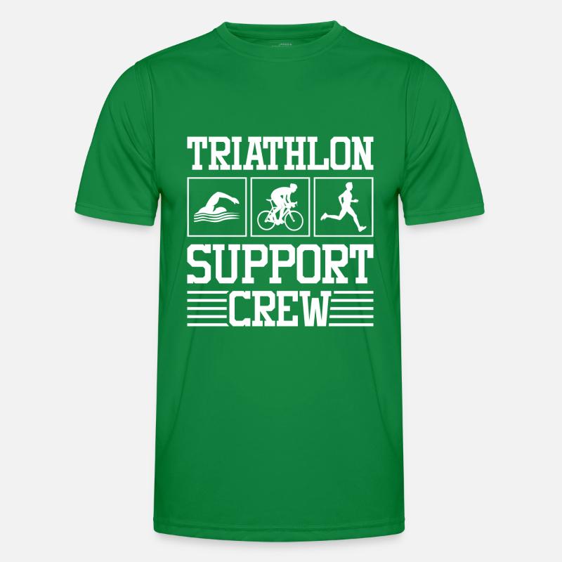Triathlon Support Crew Natation Cyclisme Course à pied T-shirt sport Homme