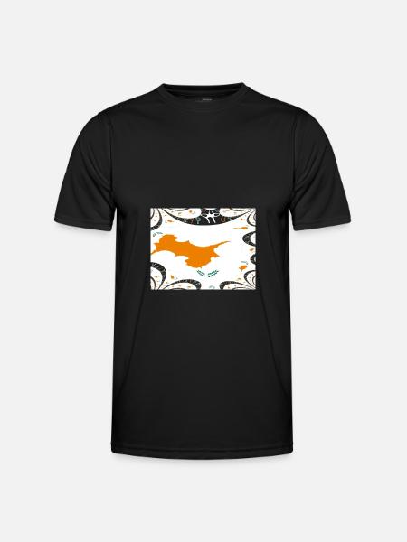 Drapeau chypriote Nicosie - T-shirt sport Homme - noir