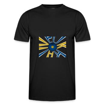 Ukraine Flagge Kiew - Männer Funktions-T-Shirt - Schwarz - Vorne - AI Model Male 178 dark (178cm)