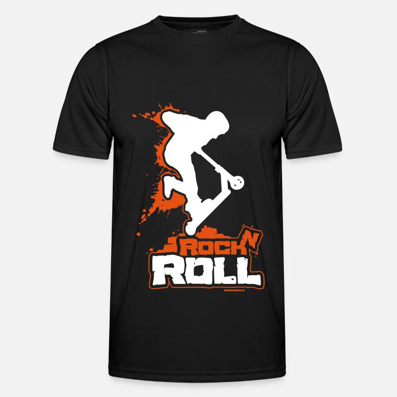 Scooter Stunt Roller Rock n Roll T-shirt sport Homme