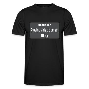 Playing video games - Men's Functional T-Shirt - black - Front - AI Model Male 178 dark (178cm)
