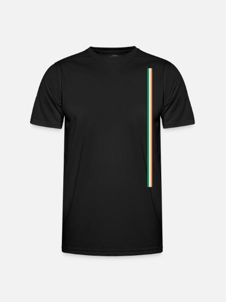 Ireland Flag Stye Stripes - Men's Functional T-Shirt - black