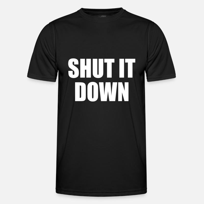 shut it down - Men's Functional T-Shirt - black