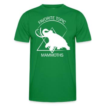 Drôle de mammouth Âge de pierre Conception de l’âge de glace Préhistorique - T-shirt sport Homme - vert - Devant - AI Model Male 178 dark (178cm)