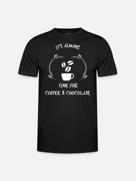 Coffee, espresso, coffee & chocolate - Men's Functional T-Shirt - black