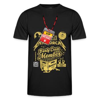 Mallorca Party Crew Pass - Männer Funktions-T-Shirt - Schwarz - Vorne - AI Model Male 178 dark (178cm)