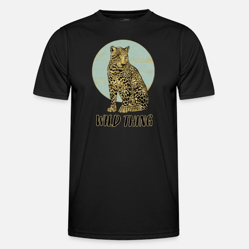 Wild Thing mit Leopard Männer Funktions-T-Shirt