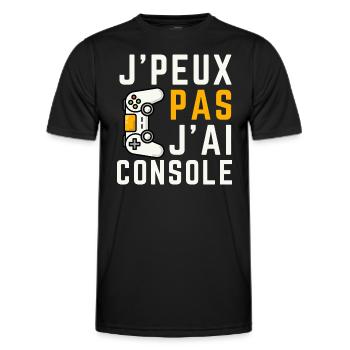 J Peux Pas J Ai Console - T-shirt sport Homme - noir - Devant - AI Model Male 178 dark (178cm)