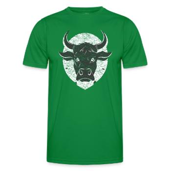 Angry bull bull - Men's Functional T-Shirt - kelly green - Front - AI Model Male 178 dark (178cm)
