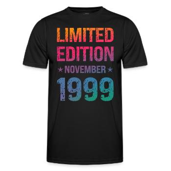 Limited Edition 25 Geburtstag Party Jahrgang 1999 - Männer Funktions-T-Shirt - Schwarz - Vorne - AI Model Male 178 dark (178cm)
