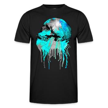 Skull Skull Grunge Style, Grunge Skull - Men's Functional T-Shirt - black - Front - AI Model Male 178 dark (178cm)