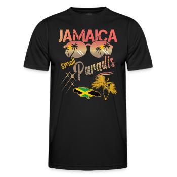 cadeau souvenir drapeau et carte de la Jamaique - T-shirt sport Homme - noir - Devant - AI Model Male 178 dark (178cm)
