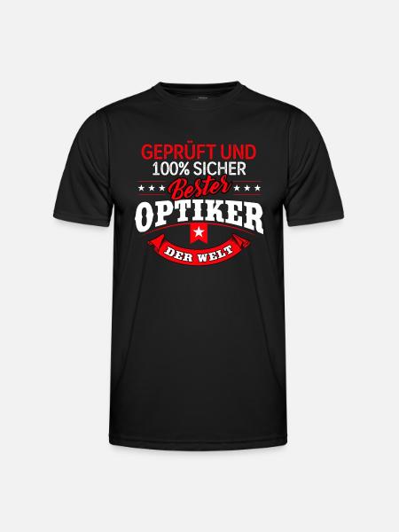 Optiker Augenoptiker Feinoptiker Optik - Männer Funktions-T-Shirt - Schwarz