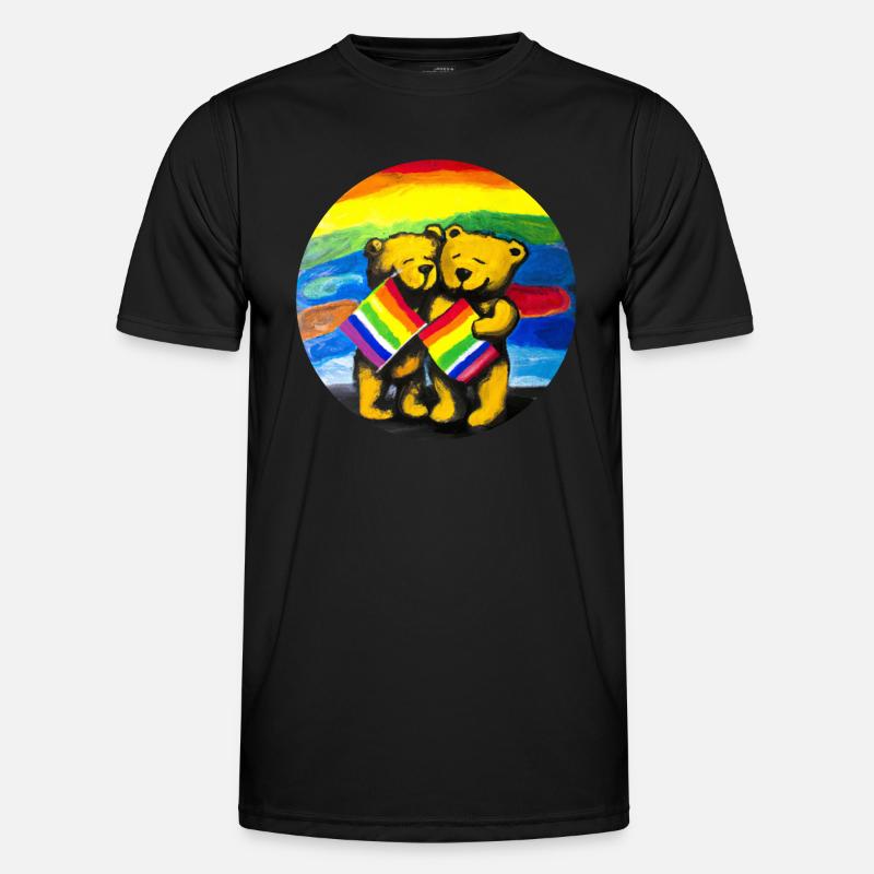 Schwule Teddybären Männer Funktions-T-Shirt
