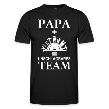 Papa Handwerker Geschenk - Männer Funktions-T-Shirt - Schwarz - Vorne - AI Model Male 178 dark (178cm)
