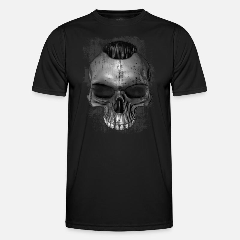 rock'n'roll skull Männer Funktions-T-Shirt