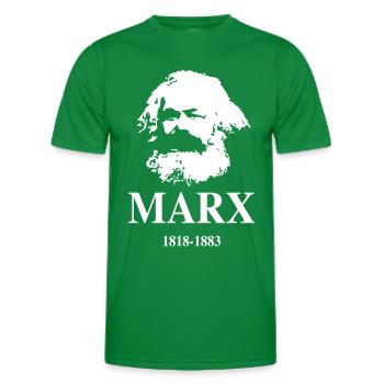 Karl Marx 200e anniversaire - T-shirt sport Homme - vert - Devant - AI Model Male 178 dark (178cm)