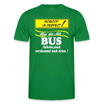 Bus Driver Bus Bus Driver Nobody (25) - Men's Functional T-Shirt - kelly green - Front - AI Model Male 178 dark (178cm)