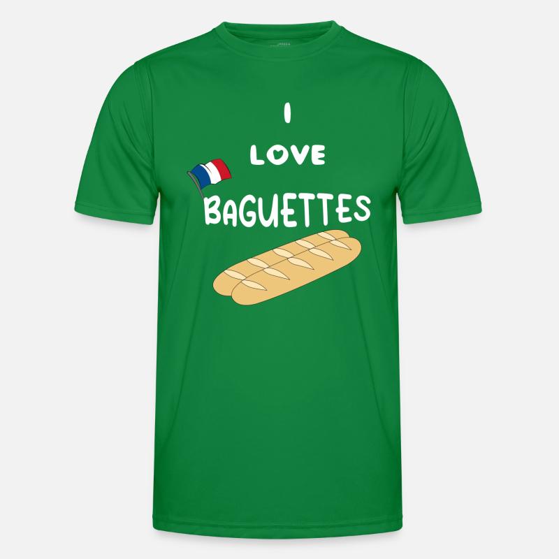 baguette bread humor gift Men's Functional T-Shirt