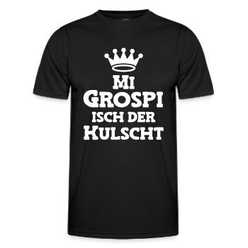 Mi Grospi isch der kulscht Opi Schweiz Opa - Männer Funktions-T-Shirt - Schwarz - Vorne - AI Model Male 178 dark (178cm)