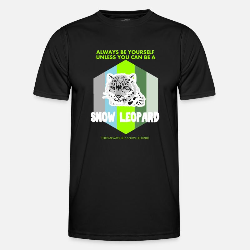 Sei ein Schnee Leopard Geschenk Männer Funktions-T-Shirt