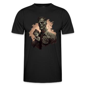 Zombie Dad - T-shirt sport Homme - noir - Devant - AI Model Male 178 dark (178cm)
