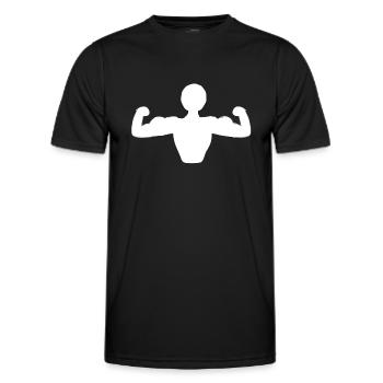 sportlich stark - Männer Funktions-T-Shirt - Schwarz - Vorne - AI Model Male 178 dark (178cm)