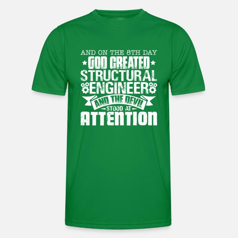 God Created Structural Engineer Men's Functional T-Shirt