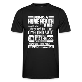 Home Health Aide Being A Home Health Aide - Men's Functional T-Shirt - black - Front - AI Model Male 178 dark (178cm)