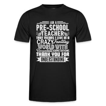 Preschool Teacher I am A Preschool Teacher - Men's Functional T-Shirt - black - Front - AI Model Male 178 dark (178cm)