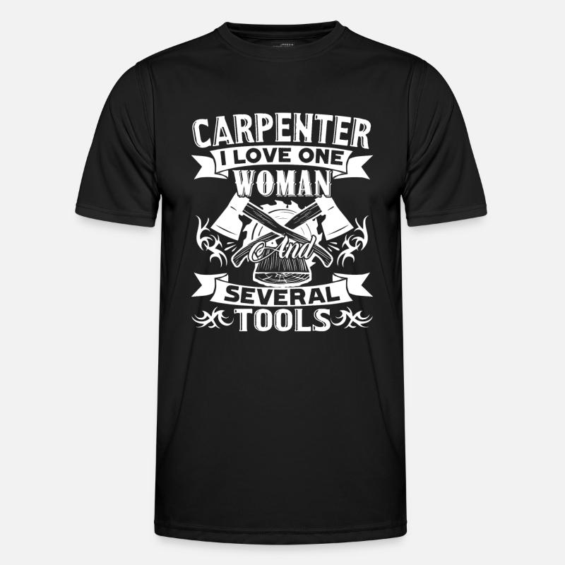 Carpenter Loves Several Tools - Men's Functional T-Shirt - black