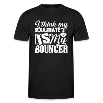 Bouncer Is My Soulmate - Men's Functional T-Shirt - black - Front - AI Model Male 178 dark (178cm)