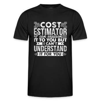Cost Estimator Funny Cost Estimator - Men's Functional T-Shirt - black - Front - AI Model Male 178 dark (178cm)