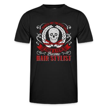 Hair Stylist Proud Hair Stylist - Men's Functional T-Shirt - black - Front - AI Model Male 178 dark (178cm)