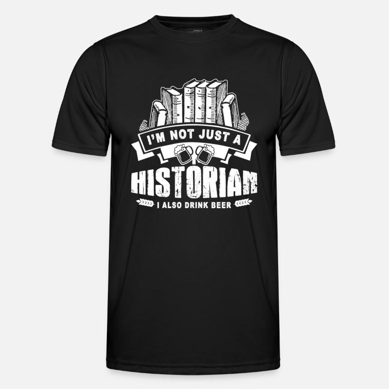 Historian Loves Beer - Men's Functional T-Shirt - black
