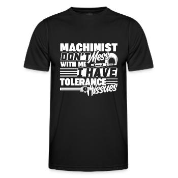 Machinist Don't Mess With Machinist - Men's Functional T-Shirt - black - Front - AI Model Male 178 dark (178cm)
