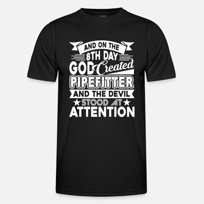 Pipefitter God Created Pipefitter - Men's Functional T-Shirt - black