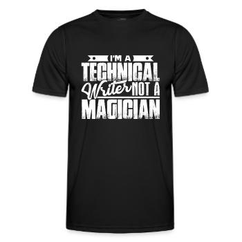 Technical Writer I am A Technical Writer - Men's Functional T-Shirt - black - Front - AI Model Male 178 dark (178cm)