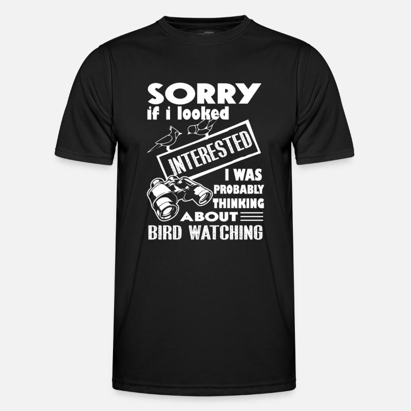 Thinking About Bird Watching - Men's Functional T-Shirt - black