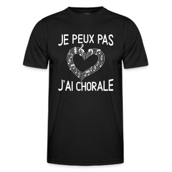 Je Peux Pas J'ai Chorale - T-shirt sport Homme - noir - Devant - AI Model Male 178 dark (178cm)