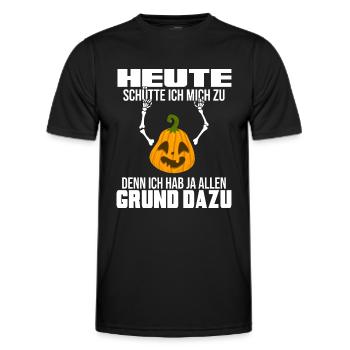 Happy Bier Halloween-Party Trinkspruch am Festzelt - Männer Funktions-T-Shirt - Schwarz - Vorne - AI Model Male 178 dark (178cm)