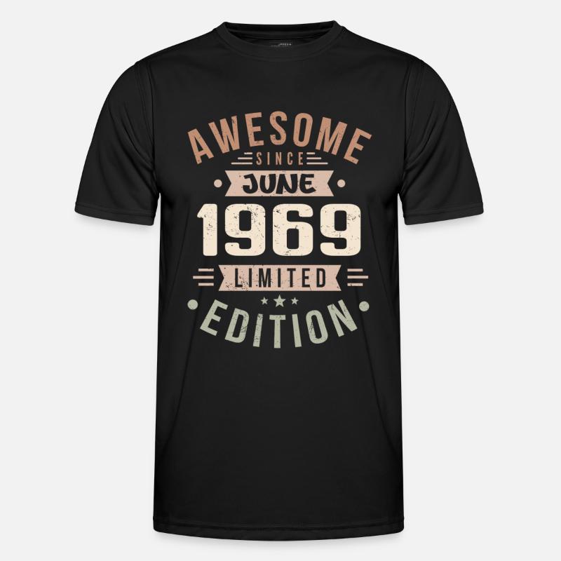 Juni 1969 Geburtstag Juni 1969 Geschenk Juni 1969 - Männer Funktions-T-Shirt - Schwarz