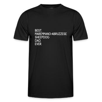 Maremmano-Abruzzese Sheepdog Dad - Men's Functional T-Shirt - black - Front - AI Model Male 178 dark (178cm)