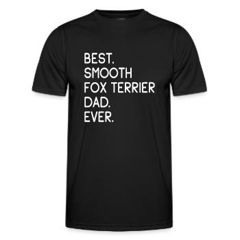 Smooth Fox Terrier Dad - Men's Functional T-Shirt - black - Front - AI Model Male 178 dark (178cm)