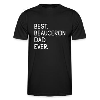 Beauceron Dad - Männer Funktions-T-Shirt - Schwarz - Vorne - AI Model Male 178 dark (178cm)