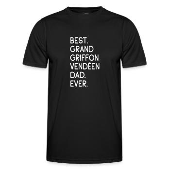 Grand Griffon Vendéen Dad - Männer Funktions-T-Shirt - Schwarz - Vorne - AI Model Male 178 dark (178cm)