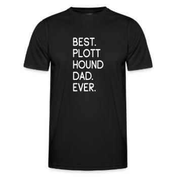 Plott Hound Dad - Männer Funktions-T-Shirt - Schwarz - Vorne - AI Model Male 178 dark (178cm)