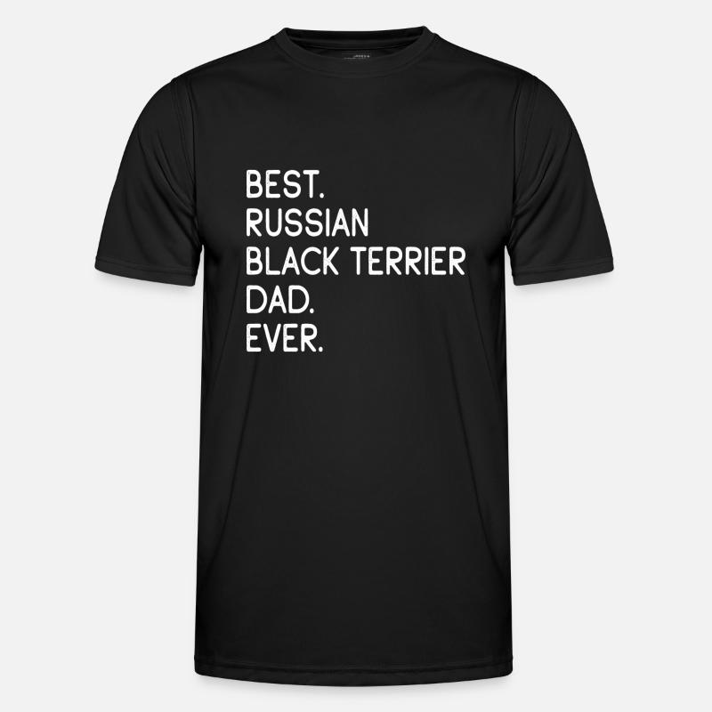 Russian Black Terrier Dad - Men's Functional T-Shirt - black